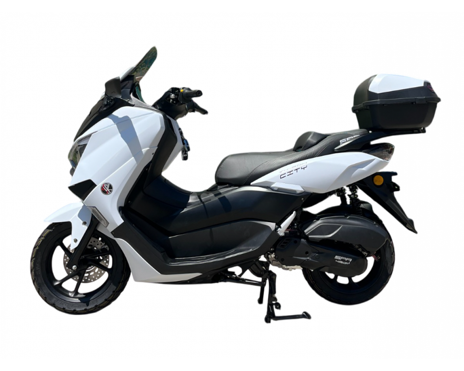 Скутер SPRMOTORS CITY MAX белый T4-50H (с кофром)