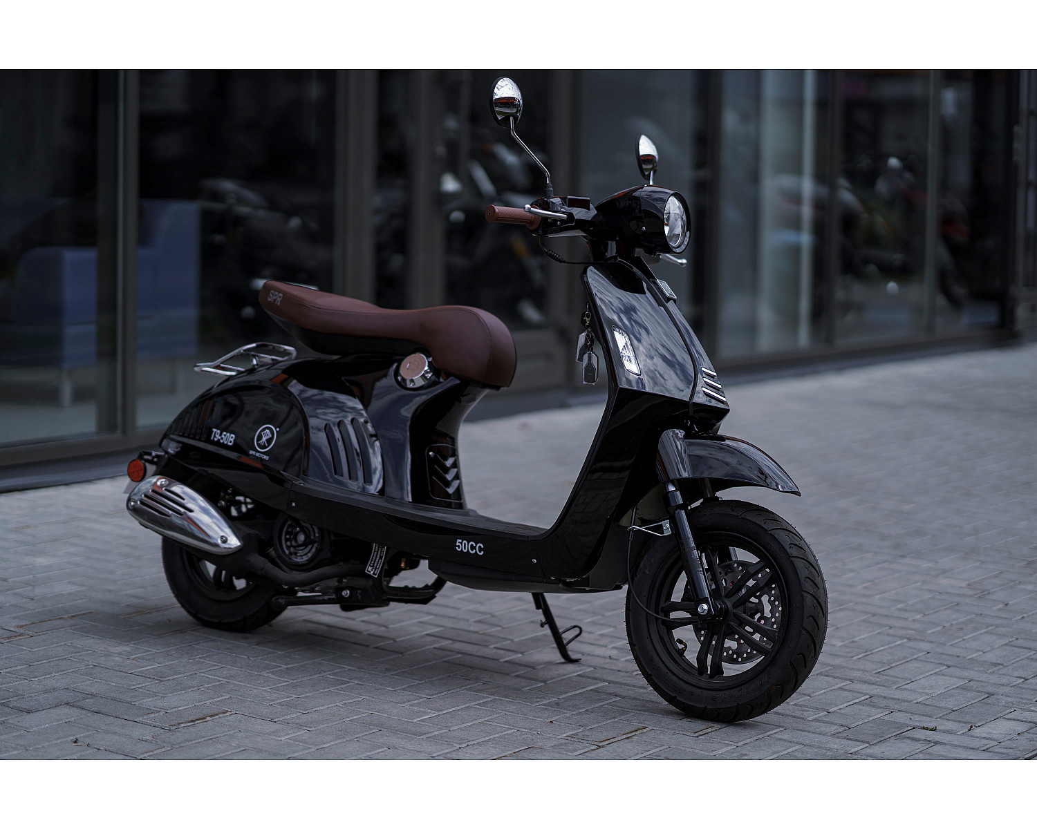 Скутер SPRMOTORS Vespa чёрный T9-50B
