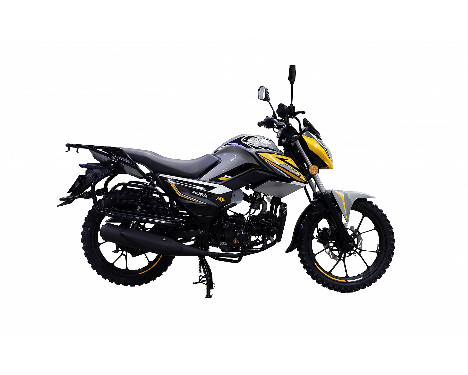 Мопед VMC AURA CM48Q 48см3 серия R1100 (LED фара/фонарь/панель приб.; перед. дисковый тормоз) VIN, black-yellow