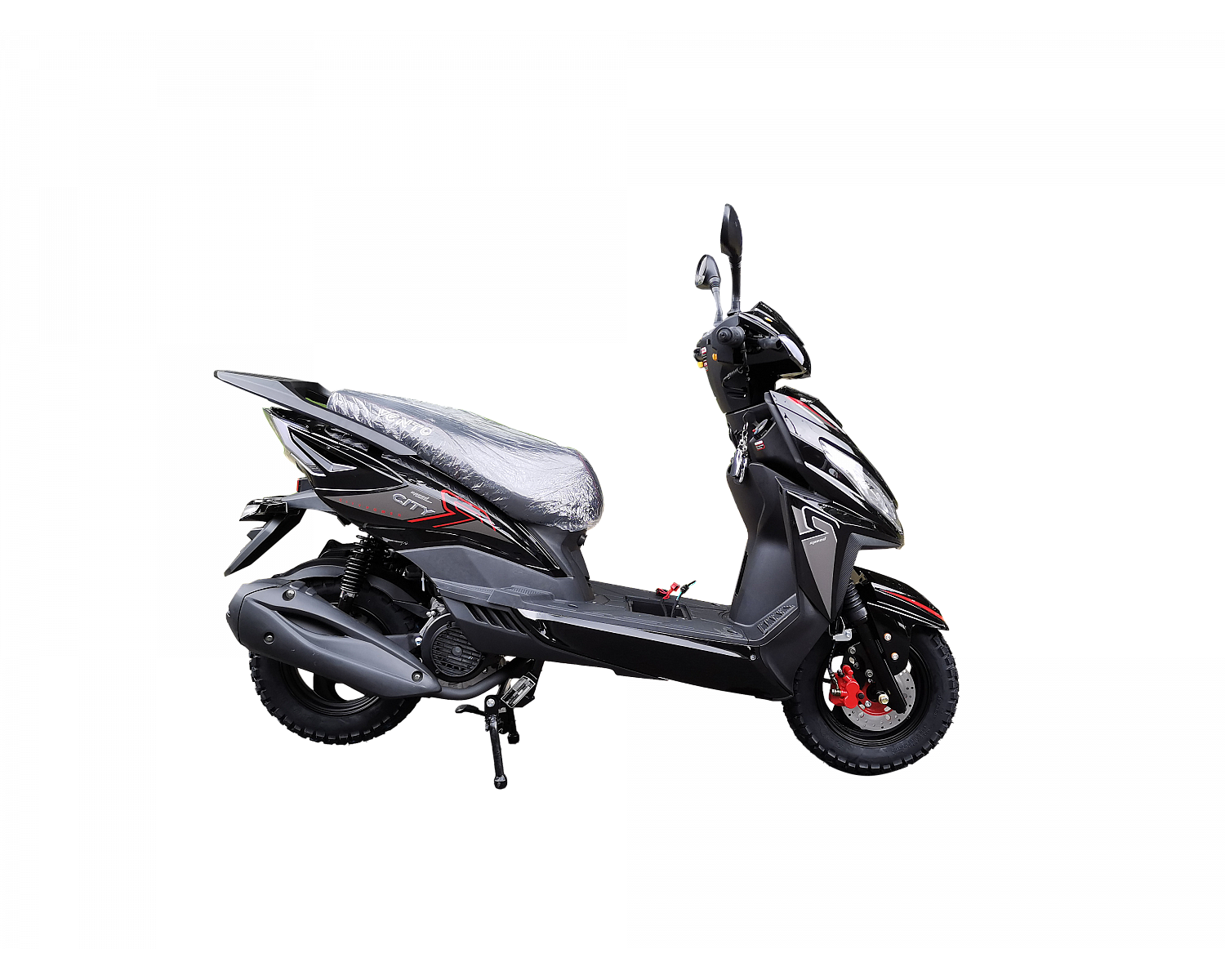 Скутер VMC CITY BY49QT-2A 49 см3 серия N1500, LED фары, сигнализация VIN, black