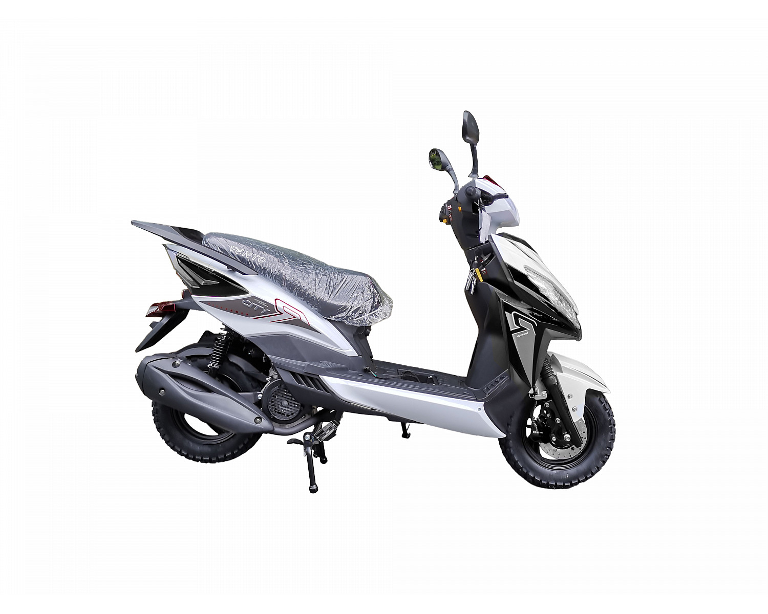 Скутер VMC CITY BY49QT-2A 49 см3 серия N1500, LED фары, сигнализация VIN, white/black