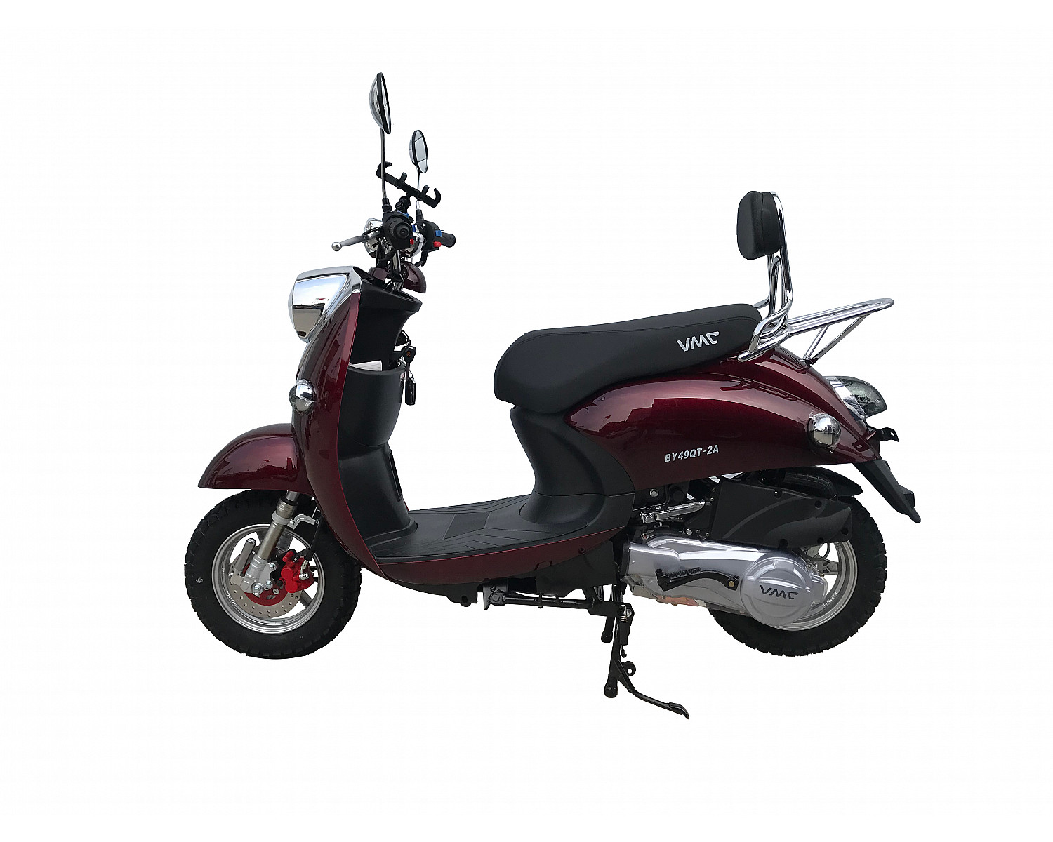 Скутер VMC RETRO BY49QT-2A 49 см3 серия N1500, сигнализация VIN, red (Вишня)