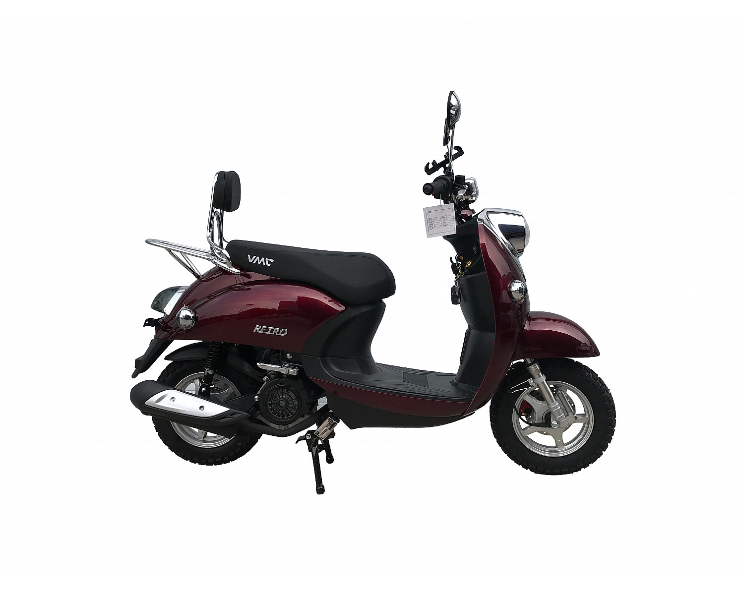 Скутер VMC RETRO BY49QT-2A 49 см3 серия N1500, сигнализация VIN, red (Вишня)