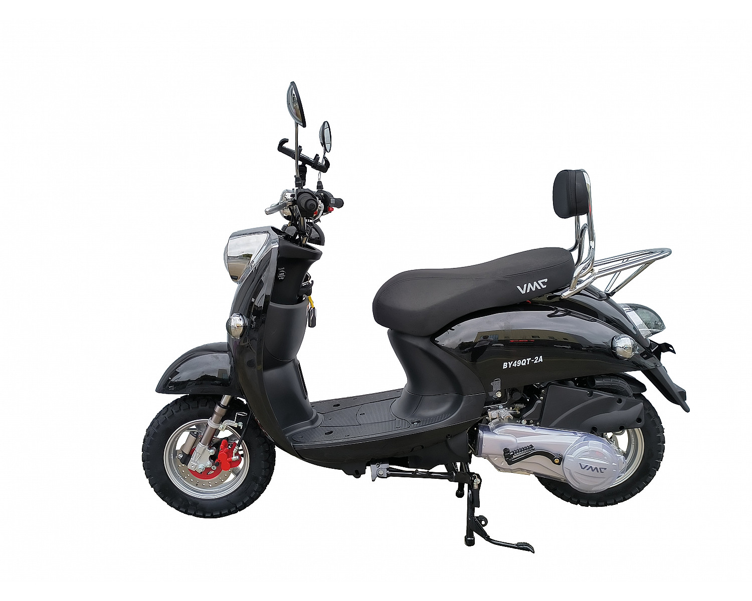 Скутер VMC RETRO BY49QT-2A 49 см3 серия N1500, сигнализация VIN, black