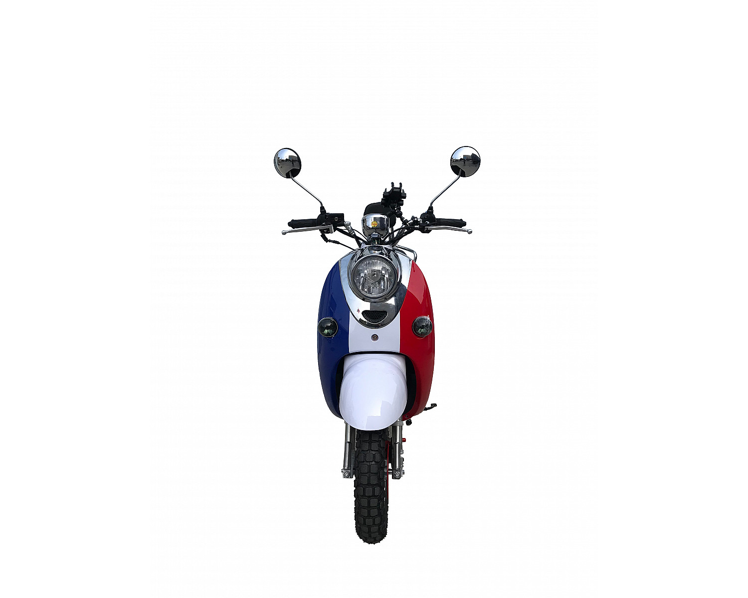 Скутер VMC RETRO BY49QT-2A 49 см3 серия N1500, сигнализация VIN, red/white/green (Италия)
