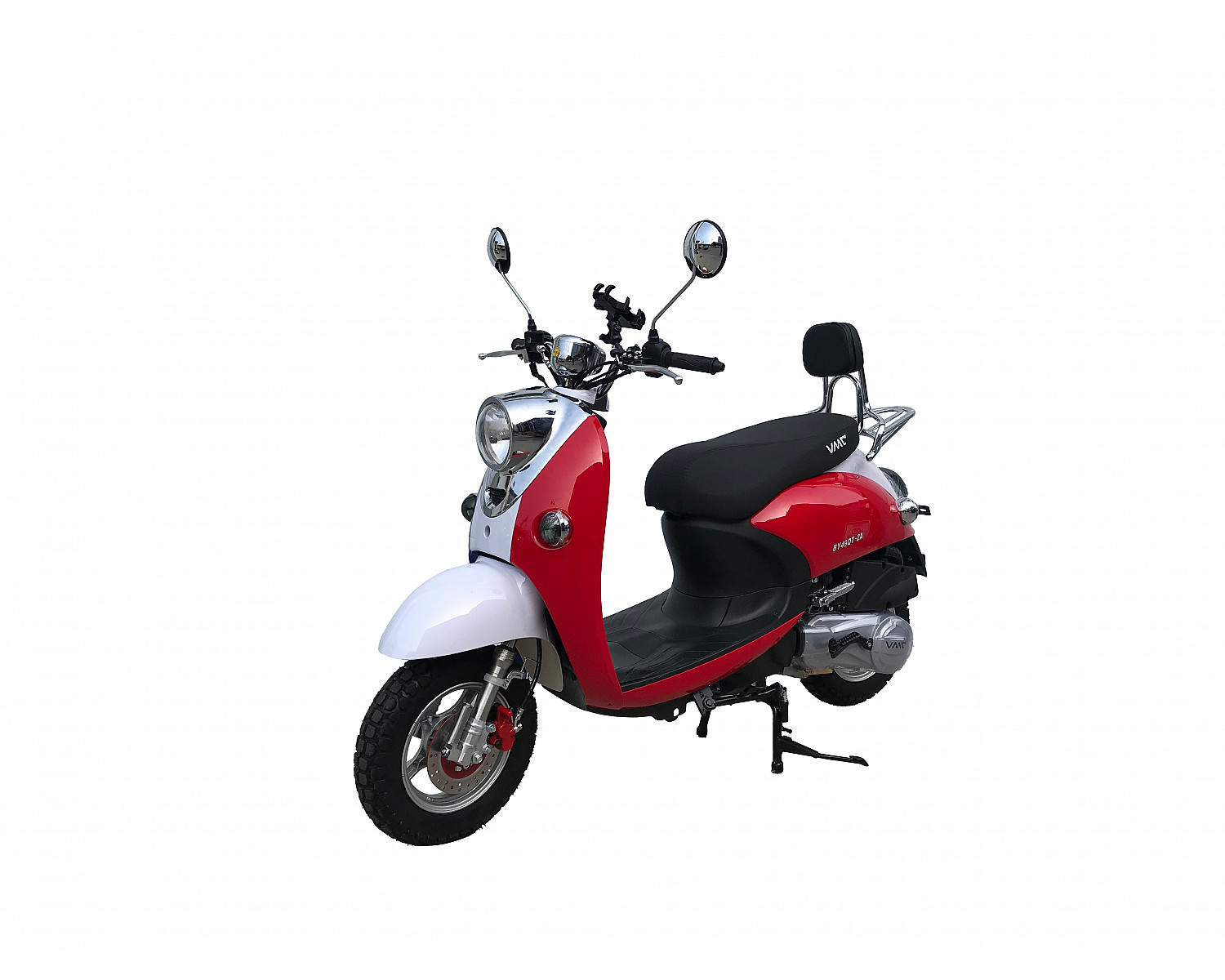 Скутер VMC RETRO BY49QT-2A 49 см3 серия N1500, сигнализация VIN, red/white/green (Италия)