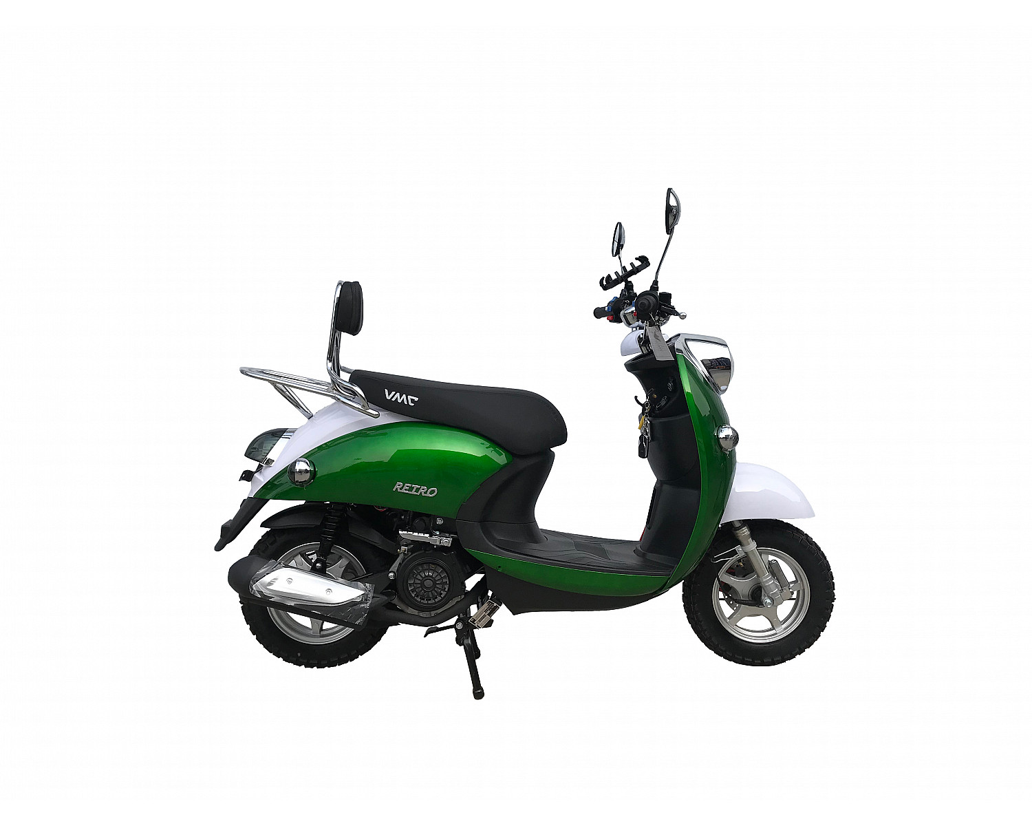 Скутер VMC RETRO BY49QT-2A 49 см3 серия N1500, сигнализация VIN, red/white/green (Италия)