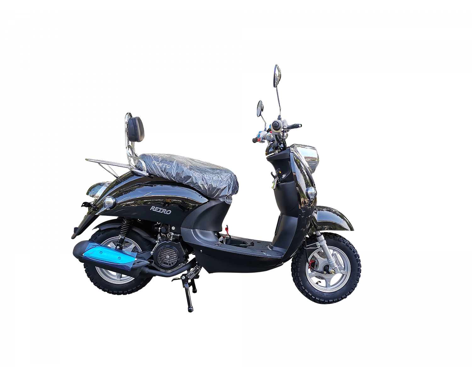 Скутер VMC RETRO BY49QT-2A 49 см3 серия N1500, сигнализация VIN, black