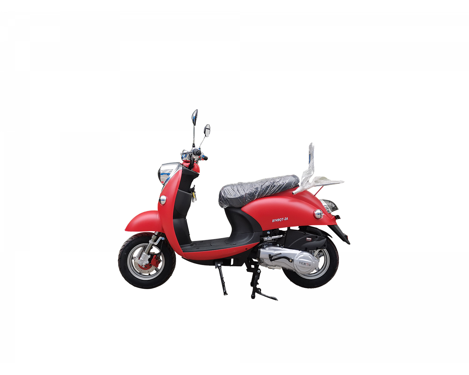Скутер VMC RETRO BY49QT-2A 49 см3 серия N1500, сигнализация VIN, matt red