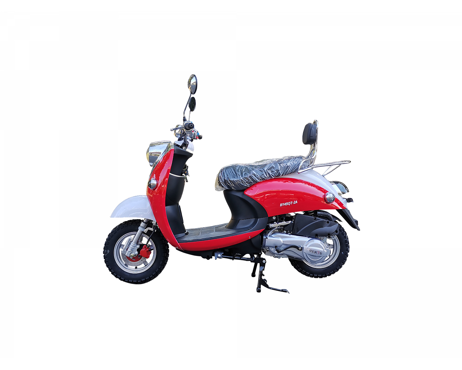 Скутер VMC RETRO BY49QT-2A 49 см3 серия N1500, сигнализация VIN, white/blue/red (Франция)
